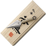 Yoshiharu Kunai Paper Knife CM003 - Stainless Blade Full Tang Cord Wrapped Handle With Lanyard Hole Wooden Gift Box by Yoshiharu