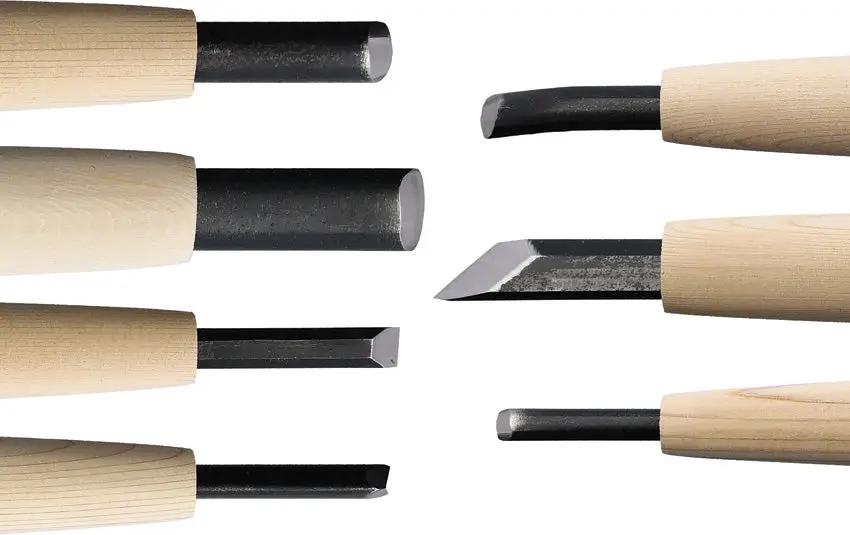 Yoshiharu Woodcarving Knife 7-Pcs Set AT091 - Beginner Friendly Alloy Steel Blades With Japanese Cypress Handles by Yoshiharu