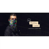 Zan Headgear Motley Tube Black - Versatile Cotton Moisture-Wicking Neck Gaiter For Outdoors And Travel by Zan Headgear