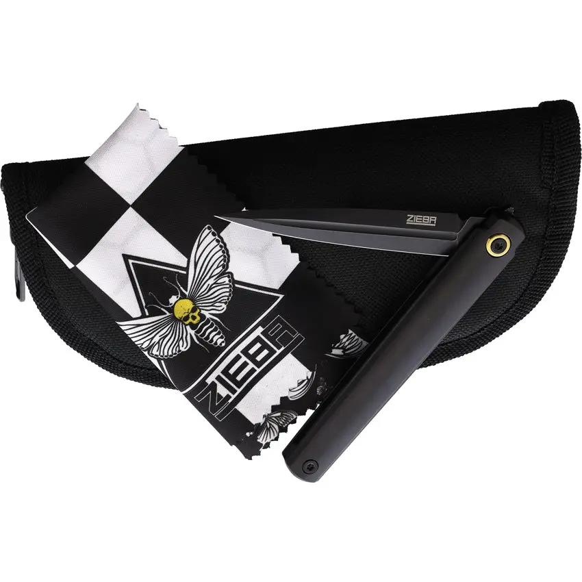 ZIEBA Six Dagger Framelock Folding Knife - MagnaCut Steel Blade Black Titanium Handle Extended Tang by ZIEBA