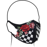 Zan Headgear Face Mask Two Pack Floral And Solid Black - Flexible And Breathable One Size Fits Most by Zan Headgear