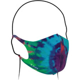 Zan Headgear Face Mask Two Pack Tie Dye And Black - Flexible Breathable One Size Fits Most by Zan Headgear