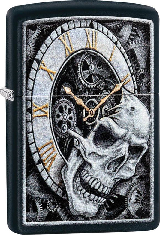 Zippo Skull Clock Design Lighter 29854 by Zippo