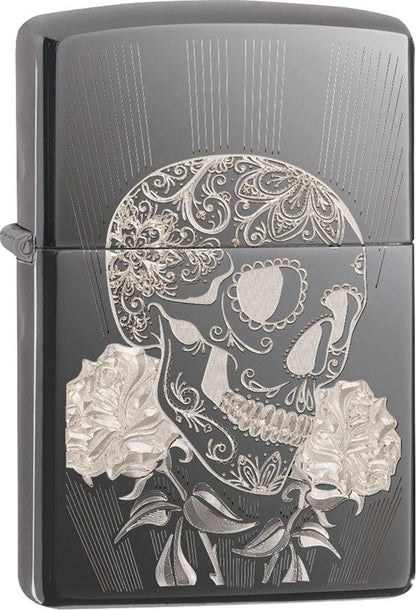 Zippo Fancy Skull Lighter 29883 by Zippo