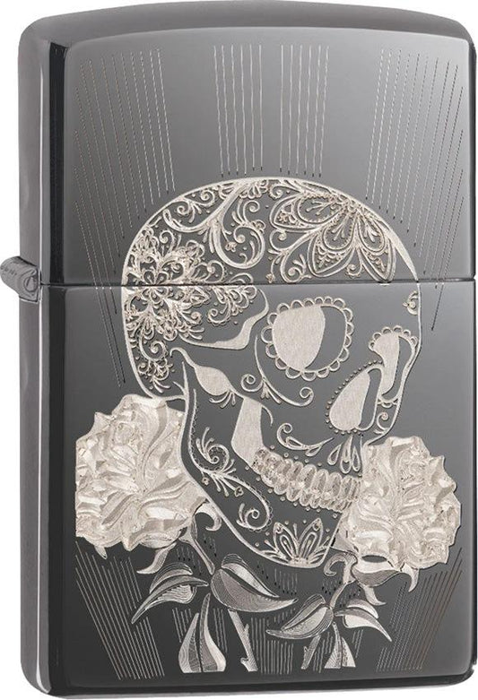 Zippo Fancy Skull Lighter 29883 by Zippo