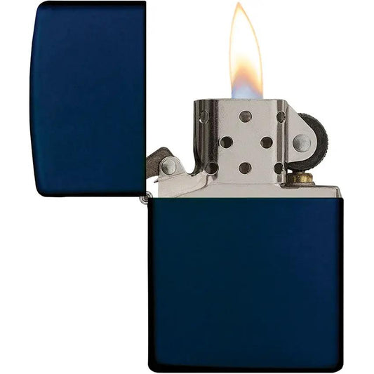 Zippo Classic Navy Matte Lighter - Logo Free Design, Boxed Gift Ready for Collectors and Outdoors Enthusiasts by Zippo