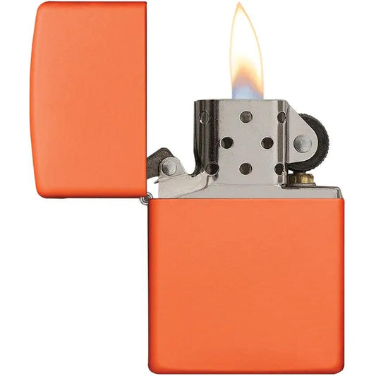 Zippo Class Lighter - Orange No Logo Boxed Windproof Pocket Lighter For Outdoor Enthusiasts by Zippo