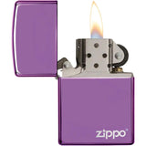 Zippo Classic Lighter Purple Finish Windproof Iconic Lighter - Perfect Gift For Collectors by Zippo