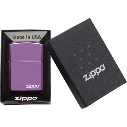 Zippo Classic Lighter Purple Finish Windproof Iconic Lighter - Perfect Gift For Collectors by Zippo
