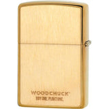 Zippo Woodchuck Birch Lighter - Brushed Brass Finish Eco Friendly Buy One Plant One Tree Program by Zippo