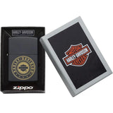 Zippo Harley Davidson Design Lighter - Black Matte Finish Boxed Gift For Motorcycle Fans And Collectors by Zippo