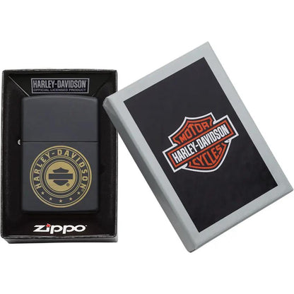 Zippo Harley Davidson Design Lighter - Black Matte Finish Boxed Gift For Motorcycle Fans And Collectors by Zippo