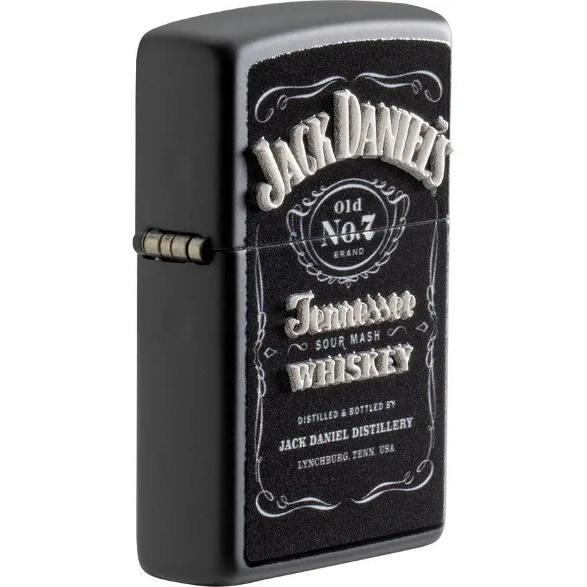 Zippo Jack Daniels Lighter Matte Black - Officially Licensed Whiskey Gift Boxed for Fans and Collectors by Zippo