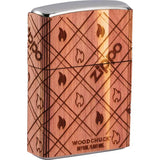 Zippo Woodchuck Lighter With Laser Cut Real Wood Emblem 49331 - Eco Friendly Plant One Tree Program by Zippo