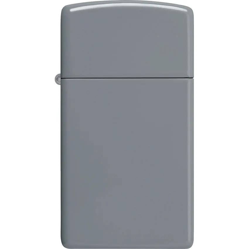 Zippo Slim Lighter No Logo Compact Windproof Everyday Carry Flat Gray Sleek Durable Gift by Zippo