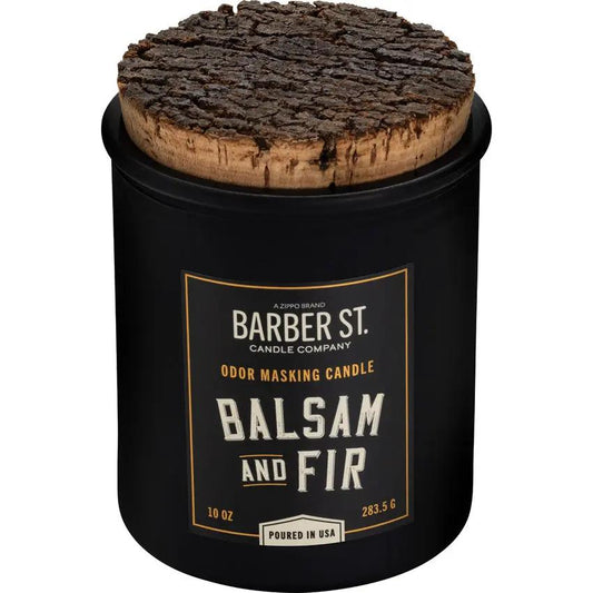 Zippo Barber Street Candle - Balsam Fir Soy With Cedar Wood Wick, 50 Hour Burn, Made In USA by Zippo