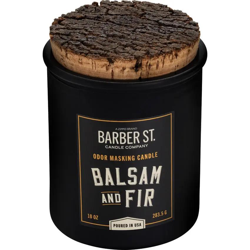 Zippo Barber Street Candle - Balsam Fir Soy With Cedar Wood Wick, 50 Hour Burn, Made In USA by Zippo
