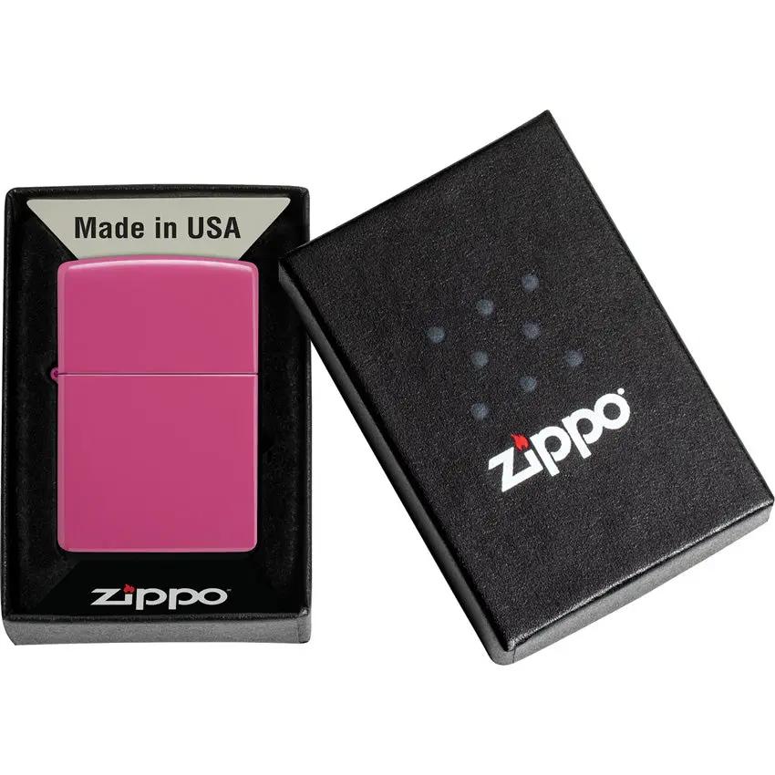 Zippo Frequency Pink Lighter - Minimalist Logo-Free Gift for Collectors and Pink Themed Enthusiasts by Zippo