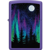 Zippo Night In The Forest Lighter Purple Finish Boxed Gift For Collectors And Outdoor Enthusiasts by Zippo