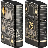 Zippo Car 75th Anniversary Lighter - Black Ice Finish Gift Boxed For Collectors And Enthusiasts by Zippo