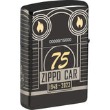 Zippo Car 75th Anniversary Lighter - Black Ice Finish Gift Boxed For Collectors And Enthusiasts by Zippo