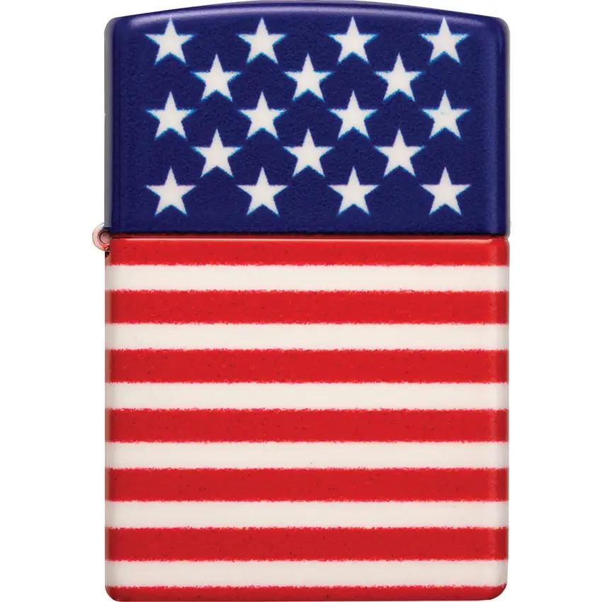Zippo Stars And Stripes Lighter - Iconic American Flag Design For Patriots And Collectors by Zippo