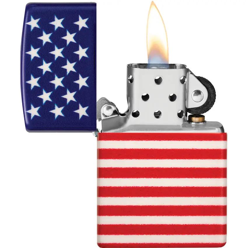 Zippo Stars And Stripes Lighter - Iconic American Flag Design For Patriots And Collectors by Zippo