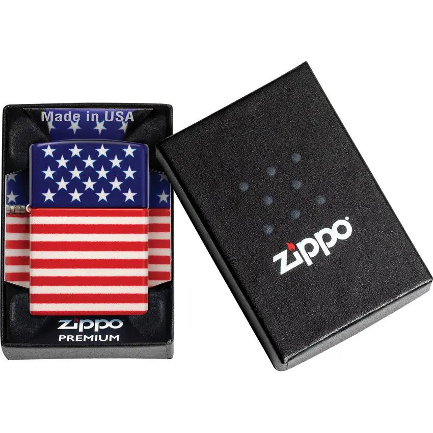 Zippo Stars And Stripes Lighter - Iconic American Flag Design For Patriots And Collectors by Zippo