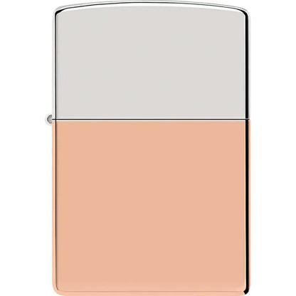 Zippo Bi-Metal Collectible Lighter - Sterling Silver And Copper Finish With Gift Box For Collectors by Zippo