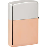 Zippo Bi-Metal Collectible Lighter - Sterling Silver And Copper Finish With Gift Box For Collectors by Zippo
