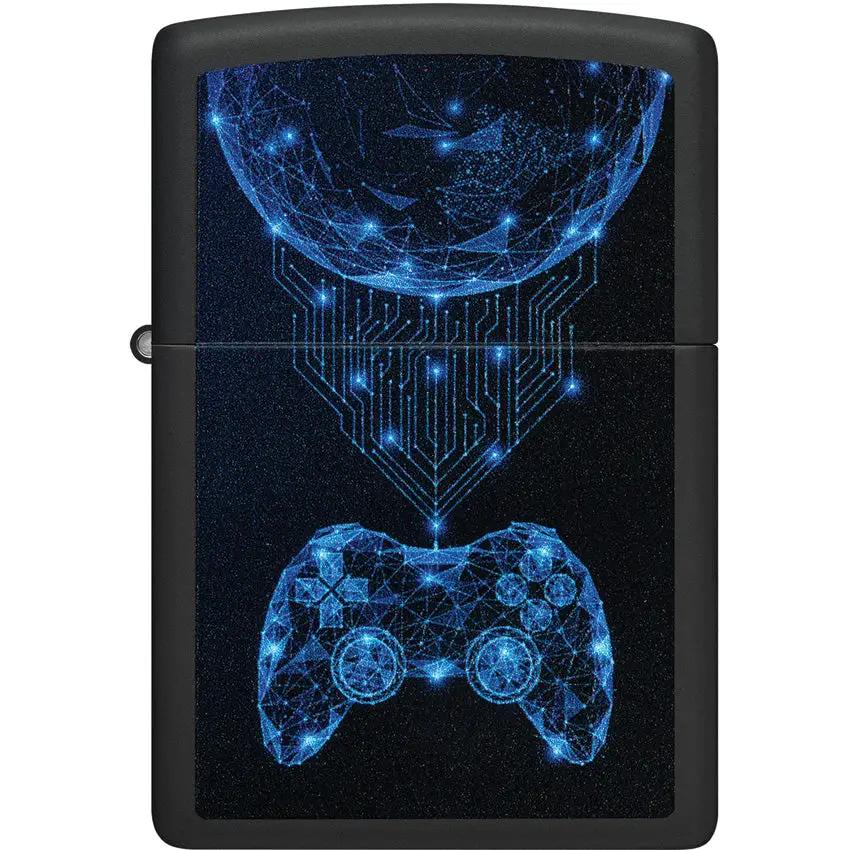Zippo Gaming Design Lighter 48912 Premium Black Matte Windproof Lighter For Gamers by Zippo