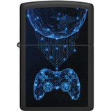 Zippo Gaming Design Lighter 48912 Premium Black Matte Windproof Lighter For Gamers by Zippo