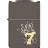 Zippo Lucky 7 Lighter - Black Ice Finish Boxed Gift For Him Iconic Premium EDC Accessory by Zippo