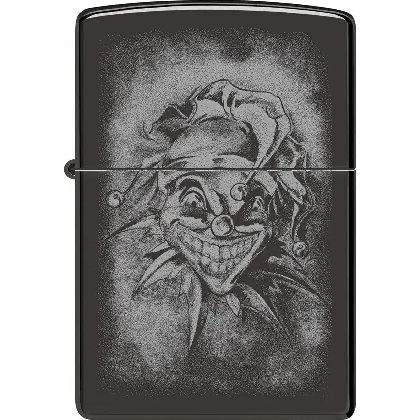 Zippo Clown Lighter 48914 - High Polish Black Ice Finish Boxed Gift For Collectors by Zippo