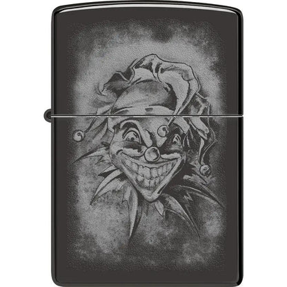 Zippo Clown Lighter 48914 - High Polish Black Ice Finish Boxed Gift For Collectors by Zippo