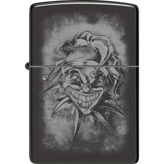 Zippo Clown Lighter 48914 - High Polish Black Ice Finish Boxed Gift For Collectors by Zippo