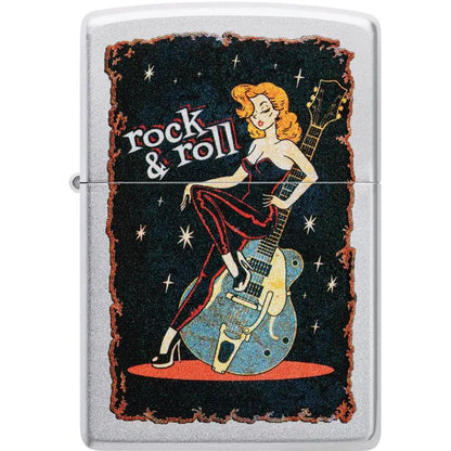 Zippo Cool Chick Satin Chrome Lighter - Collectible Gift for Fans and Gift Lovers by Zippo