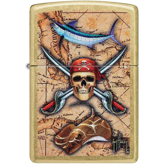 Zippo Guy Harvey Lighter 48966 - Street Brass Finish Boxed Gift for Anglers and Collectors by Zippo