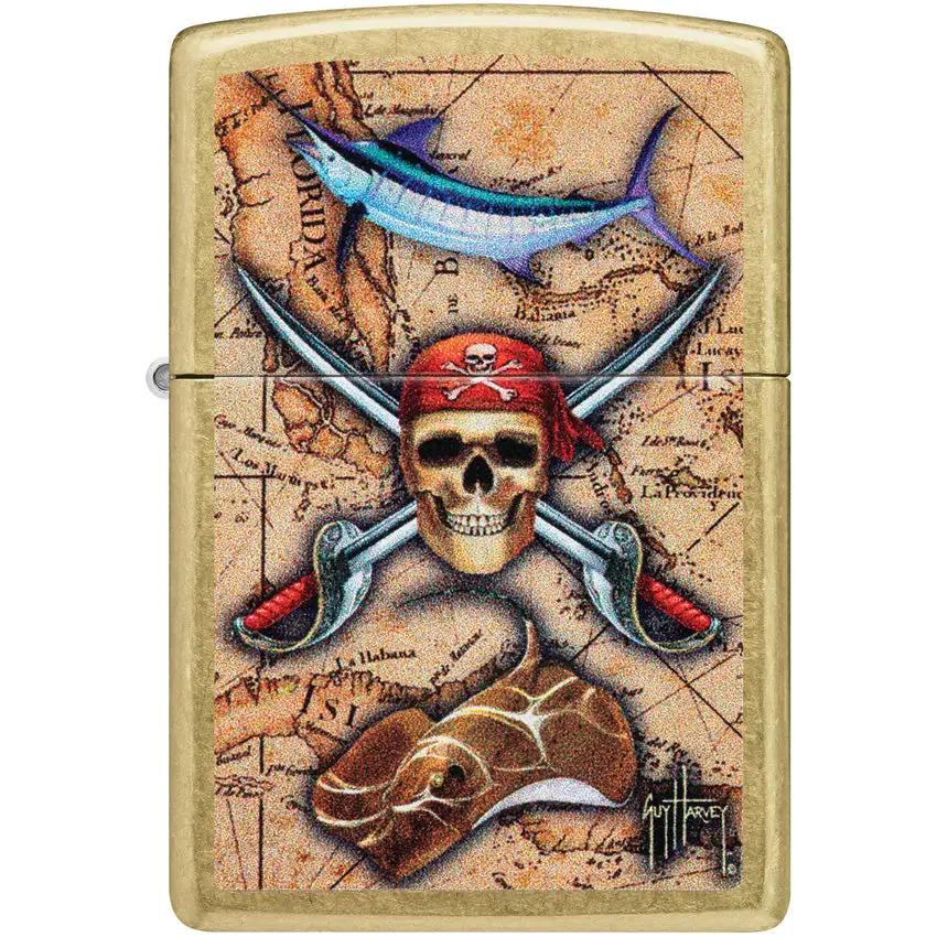 Zippo Guy Harvey Lighter 48966 - Street Brass Finish Boxed Gift for Anglers and Collectors by Zippo