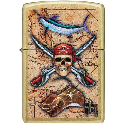 Zippo Guy Harvey Lighter 48966 - Street Brass Finish Boxed Gift for Anglers and Collectors by Zippo