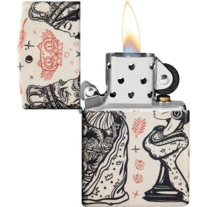 Zippo Checkmate Lighter 46029 - 540 Color Process Finish Boxed Gift Set for Collectors by Zippo