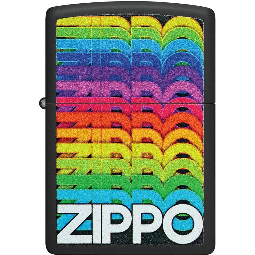 Zippo Tecno Design Lighter 46234 Black Matte Brushed Finish for Everyday Carry and Gift for Collectors by Zippo