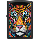 Zippo Tiger Stripes Lighter 46235 - Black Matte Finish Gift Boxed For Collectors And Outdoor Enthusiasts by Zippo