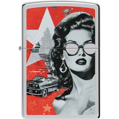 Zippo Glam Glasses Lighter - Premium Chrome Gift Boxed For Fashionable Collectors Worldwide by Zippo