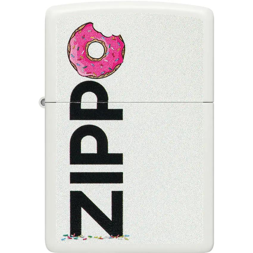 Zippo Lighter Frosted White Matte 46240 - Sleek Low-Glare Finish For Everyday Carry And Gift by Zippo