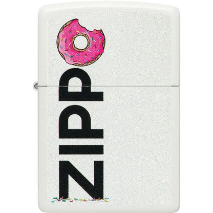 Zippo Lighter Frosted White Matte 46240 - Sleek Low-Glare Finish For Everyday Carry And Gift by Zippo