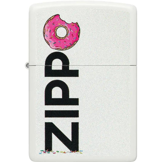 Zippo Lighter Frosted White Matte 46240 - Sleek Low-Glare Finish For Everyday Carry And Gift by Zippo
