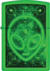 Zippo Glowing Alien Lighter 46288 - Glow In The Dark Collectible Gift For Sci Fi Fans And Collectors by Zippo
