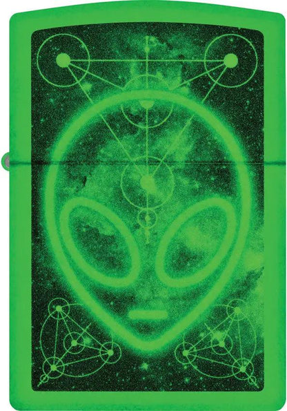 Zippo Glowing Alien Lighter 46288 - Glow In The Dark Collectible Gift For Sci Fi Fans And Collectors by Zippo