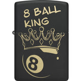 Zippo Billiards Champion Lighter 46291 - Black Matte Finish, Pocket Sized Gift for Pool Enthusiasts by Zippo